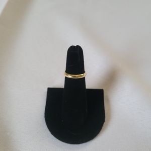 14K Over Sterling Silver Yellow Gold Band Size 5